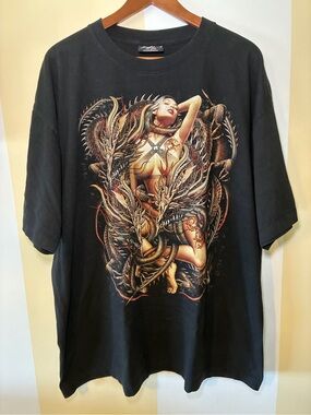 Rock Chang Dragon Shirt XXL All Over Print AOP Double Sided Mall Goth Retro
